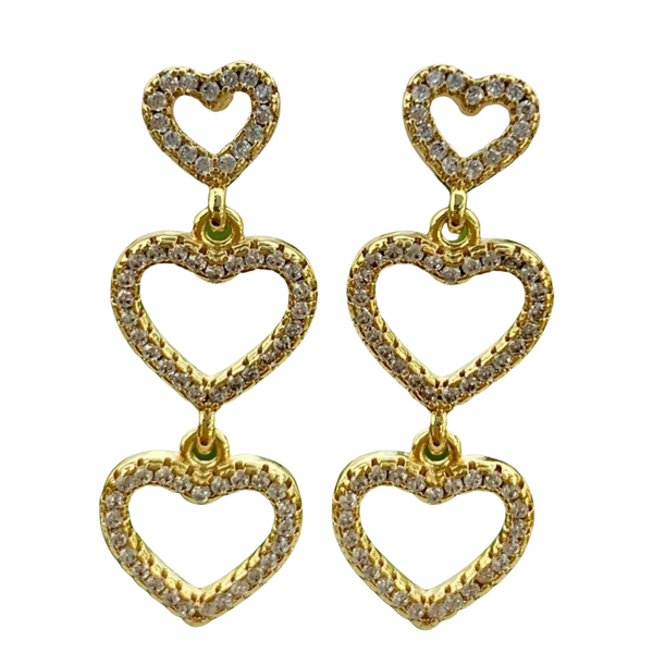 Aretes 3 corazón